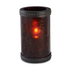 image of Sterno 80308 Madison Lamp, 5" H x 3 1/8" Dia., Amber MICA Glass, Wax Candle Compatible - Case