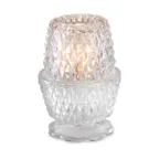 image of Sterno 80376 Crawford Lamp, 5"-1/14" H x 3"-5/8" Dia., Glass Globe, Wax Candle Compatible - 6/Case