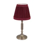 image of Sterno 80414 La Rue Candle Lamp, 10-1/2" H x 3-11/32" Dia., Wine Shade, Oil Bronze Base, Globe - 6/Case