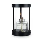 image of Sterno 80564 Penny Lamp Candle Holder, 5½" H x 3⅜" Dia., Glass Metal Frame, Wax/Flameless - 6/Case