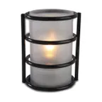 image of Sterno 85144 Candle Lamp Base, 5" H x 4" Dia., Black Wire, Fits Soft Light® Wax, - 6/Case