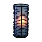 image of Sterno 85240 Candle Lamp Base - Round, 6" H x 2-7/8" Dia., Black, Light® Wax Candles - 6/Case