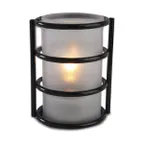 image of Sterno 85304 - Frosted Glass Candle Lamp, 5" H x 3" Dia., Fits 80164/80166/85144/85192 - 6/Case
