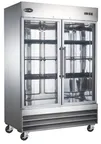 image of SABA S-47FG Merchandiser Freezer – 54" W, 47 cu ft, 1321 L, 2‑Section, Stainless Steel, 1‑1/4 HP, 115V