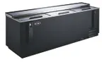 image of SABA SBC-95B Bottle Cooler – 95¼" Wide Black Exterior, Holds 37.5 Cases (12 oz), 1/2 HP, 33‑38°F, R134a