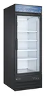 image of SABA SM-23R - 28" Glass Door Merchandiser Refrigerator, 23 cu ft, Black Steel, 1/3 HP, Lighting, 115V