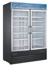 image of SABA SM-45F 53" Reach‑In Freezer Merchandiser, 45 cu ft, Black Steel, LED, 4” Casters, 1‑1/4 HP