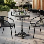 image of Flash Furniture ST-RD24-BKMAR-SDAT2222-GG Outdoor Table