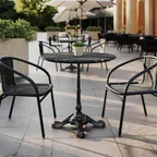 image of Flash Furniture ST-RD31-BKMAR-SDAT2222-GG Outdoor Table