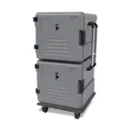 image of EMPERO EMP.BOX-600+600-K-I-USA Double Thermobox Insulated Plastic Food Carrier 600+600