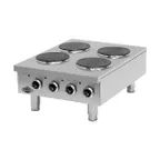 image of EMPERO EMP.PLS.7KE020-ST-USA 35" Electric Countertop Hotplate w/ (4) Burners & Manual Control, 8000W