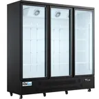 image of Coldline G3-B - 3‑Section Merchandiser Refrigerator, 26.8 cu ft., 49"W x 28"D x 80"H, Black 1/2 HP,33‑41°F
