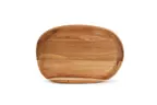 image of Wood&Food 5315040 Serving Board - Oblong Santo Acacia Wood Tray 11.8" x 7.9" (10"-13" Long Side) No Handle