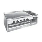 image of Comstock-Castle 11201B 30" Countertop Gas Griddle/Hotplate/Chesemelter Combo, 54.000 BTU