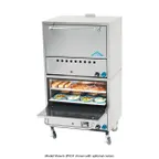 image of Comstock-Castle 2PO19 24" Double Deck Gas Pizza Oven, Stainless Steel Exterior - 50,000 BTU