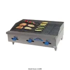 image of Comstock-Castle 3248LB 48" Countertop Gas Lava Rock Charbroiler w/ (4) Burners, 120.000 BTU