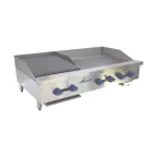 image of Comstock-Castle 3260-42-1.5RB 60" Countertop Gas Griddle/Charbroiler Combination, 148.000 BTU