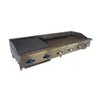 image of Comstock-Castle 3272-48-2RB 72" Countertop Gas Griddle/Charbroiler Combination, 160.000 BTU