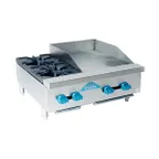 image of Comstock-Castle FHP30-18 30" Countertop Gas Griddle/Hotplate Combo, Manual Controls, 78.000 BTU