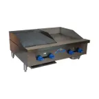 image of Comstock-Castle FHP36-18-1.5RB 36" Countertop Gas Griddle/Charbroiler Combination, 76.000 BTU