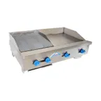 image of Comstock-Castle FHP42-24-1.5LB 42" Countertop Gas Griddle/Charbroiler Combination, 80.000 BTU