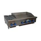 image of Comstock-Castle FHP42-30T 42" Countertop Gas Griddle/Hotplate Combo, Thermostatic, 120.000 BTU