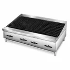 image of Comstock-Castle FHP48-48RBB 48" Countertop Gas Radiant Charbroiler w/ Cheese Melter, 120.000 BTU