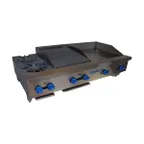 image of Comstock-Castle FHP54-24-1.5RB 54" Countertop Gas Griddle/Charbroiler Combination, 128.000 BTU