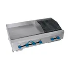 image of Comstock-Castle FHP54-30-2RB 54" Countertop Gas Griddle/Charbroiler Combination, 112.000 BTU
