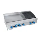 image of Comstock-Castle FHP54-30T-2RB 54" Countertop Gas Griddle/Charbroiler Combination, 112.000 BTU