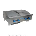 image of Comstock-Castle FHP60-24-3RB 60" Countertop Gas Griddle/Charbroiler Combination, 115.000 BTU