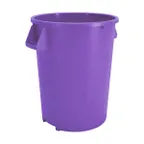 image of Carlisle 84104489 Bronco™ Waste Bin, 44‑Gallon, 36‑3/5" H x 24‑1/3" Dia., Purple Poly, Stackable