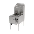 image of GSW USA WR-1-13 Gas Wok Range, 13" Single Burner, Stainless Steel, 42" Depth, 28" Backsplash