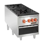 image of Sierra SRSP-18-2 18" Gas Stock Pot Range with (2) Three Ring Burners, Manual Controls, 180.000 BTU