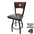 image of Oak Street SL0150-1S-B Indoor Swivel Bar Stool