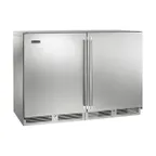 image of Perlick HC48RS4 48" 2 Section Undercounter Refrigerator, 2 Solid Door, 11.7 cu.ft., Stainless Steel