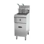 image of Serv-Ware SWEF-50 15" Full Pot Floor Model Electric Fryer, 50 lb, Stainless Steel, 200°F – 375°F, Thermostatic Controls