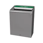 image of Rubbermaid 1961683 Metal Recycling Receptacle / Container