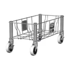 image of Rubbermaid 1968468 Dolly Trash Receptacle