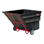 image of Rubbermaid FG104600BLA Mobile Tilt Truck, 2-1/2 cu yd (≈2300 lb) Polyethylene, Black Finish