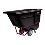 image of Rubbermaid FG131500BLA Tilt Truck, 1250-lb Capacity, 1 cu yd, Black Powder-Coated Steel, Made in USA