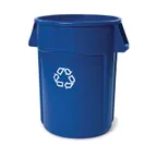 image of Rubbermaid FG264307BLUE Plastic Recycling Receptacle / Container