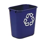 image of Rubbermaid FG295573BLUE Plastic Recycling Receptacle / Container