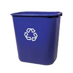 image of Rubbermaid FG295673BLUE Plastic Recycling Receptacle / Container