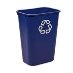 image of Rubbermaid FG295773BLUE Plastic Recycling Receptacle / Container