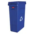 image of Rubbermaid FG354007BLUE Plastic Recycling Receptacle / Container