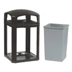image of Rubbermaid FG397000BLA Outdoor/Indoor Trash Receptacle