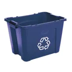 image of Rubbermaid FG571473BLUE Plastic Recycling Receptacle / Container