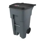 image of Rubbermaid FG9W2100GRAY Mobile Trash Receptacle
