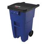 image of Rubbermaid FG9W2700BLUE Mobile Trash Receptacle
